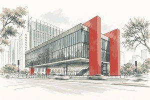 Croqui do MASP, na Avenida Paulista