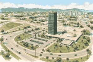 Ilustração do Paço Municipal de São Bernardo do Campo